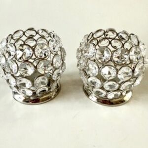 Pair of Crystal Candle Holders